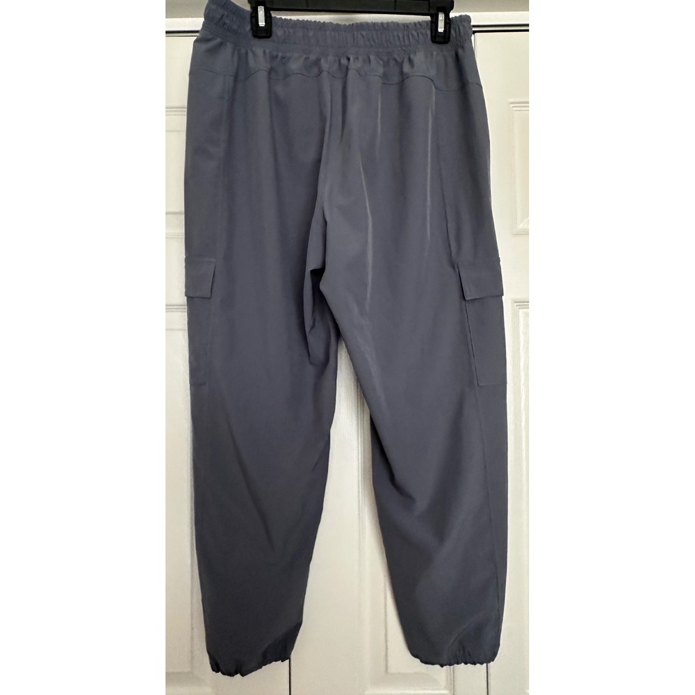Apana Womens Blue Cargo Jogger Pants Elastic Waist Toggle Cuffs Size Large EUC - Picture 3 of 9